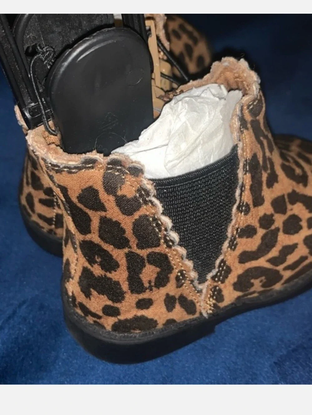 Kids Leopard Print Chelsea Boots - Brown/Black